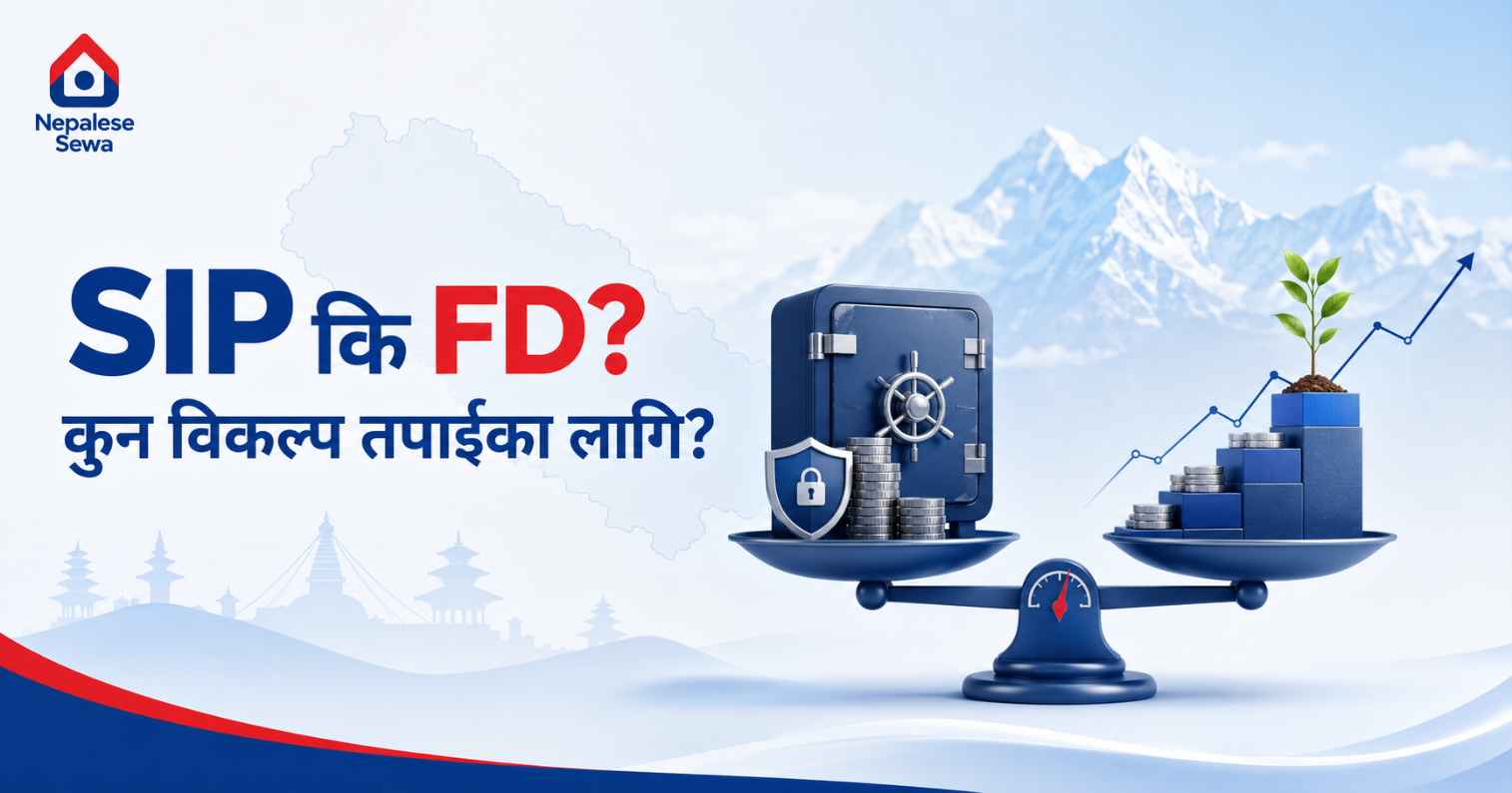 SIP vs FD in Nepal – Fixed Deposit safety and SIP growth comparison by Nepalese Sewa